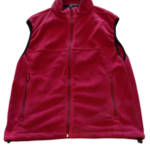 Chestnut Hill Burgundy Red Fleece Jacket Size Medium